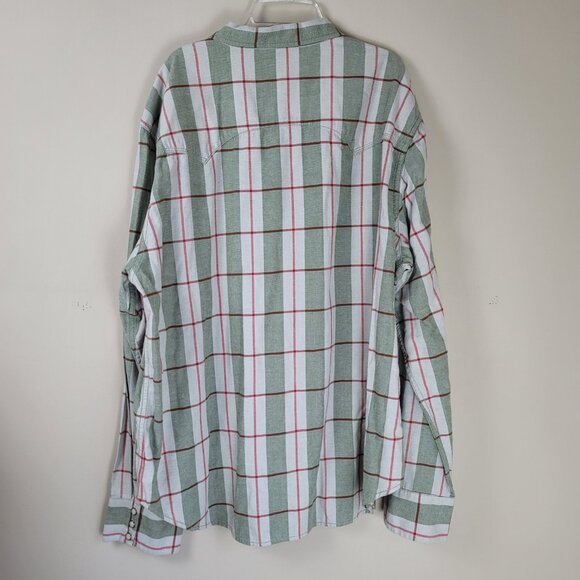 Artful Dodger Men Snap Button Long Sleeve Plaid Shirt Size 4XL - Picture 4 of 12